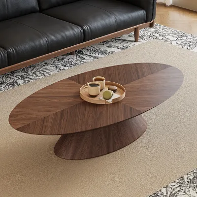Italian-style Minimalist Stone Coffee Table Modern Understated Mid-century Vibe Light-luxury Small-apartment Furniture Tables