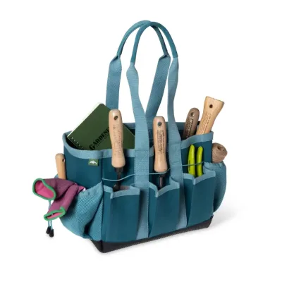 Custom Made Durable Round Shape Cotton Canvas Twill Waterproof Garden Tote Garden Tool Kits Organizer Storage Bucket Bag