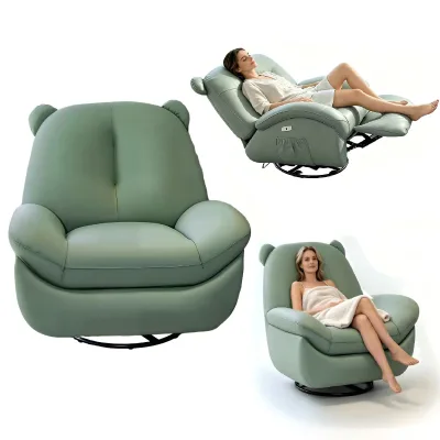 Big Bear Massager Sofa Chair Living Room Balcony Compact Zero Gravity Leg Recliner Lazy-Style Foldable Massage Rocking Chair