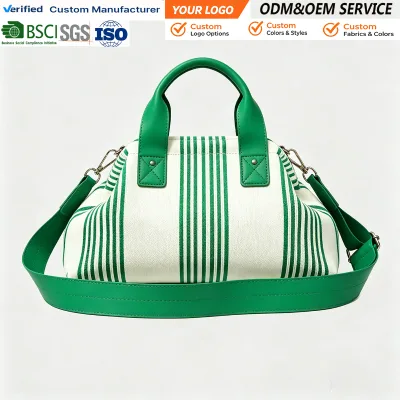 Custom Summer Beach Woven Clutch Purses for Women Knitted Women Clutch Purse Crossbody Bag with Chain Handbag Crochet Stripped