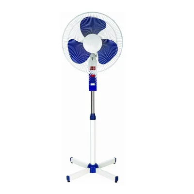 Africa Tanzania Air Cool Economic Cheap Plastic Type 16 Inch 400 mm Pedestal Stand Fan with 3 PP Blades and Cross Base
