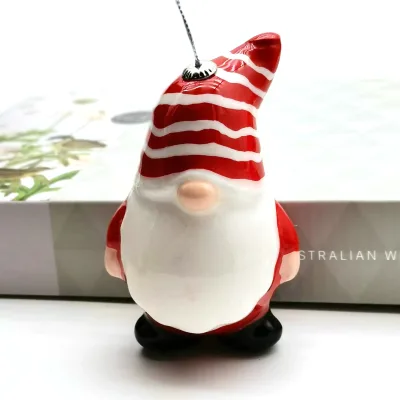 Creative Christmas Gift Shaped Santa Claus Foam Pendant Hand-painted Cartoon Doll Pendant