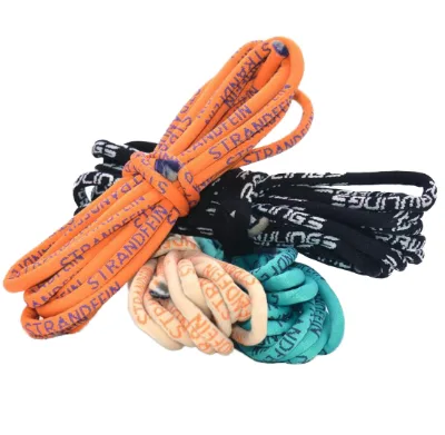 Factory Custom 5mm Braided Jacquard logo 100% Nylon Cord Drawcord for Pants Swim Shorts