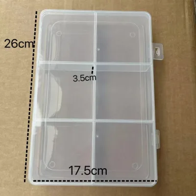 Extra-large thickened fixed 6-compartment diy beaded storage desktop DIY organization and box with card slots