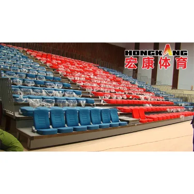 Hongkang Stadium Telescopic Bleacher Track Operation System with Front Mounted Folded Seat HKCG-KTY-C2 for Sale