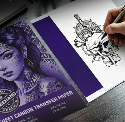 Tattoo Hand Drawing Stencil Paper Hand Writing Transfer 50pcs/pack Reusable