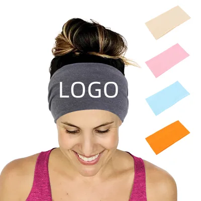 Free Design Custom Logo Four Season Yoga Basketball Outdoor Headband Sleeping Hairband
