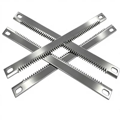 Food Industry Vertical Packing Machine Straight Serrated Plastic Film Cutting Blades for Plastic Bag Cutting