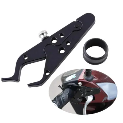 Universal CNC Motorcycle Control Throttle Lock Assist Retainer Relieve Stress Durable Grip Black Lock
