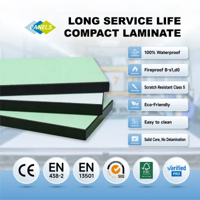 PANELS Anti Stain Easy Clean Compact Laminate Surface Compact Laminate for Commercial Interiors