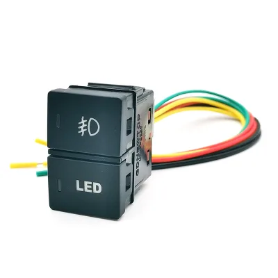 OEM Wholesale Dual Function Car Switch With Wiring Harness Fit CRV Accord LED Fog Lamp DVR Radar Power Control Button