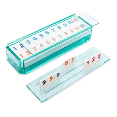 Modern Custom Acrylic Lucite Rummiku Factory Backgammon Chess and MaJiang Game Set