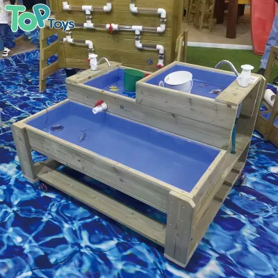 TOP Kindergarten Water Play Equipment Montessori Wooden Furniture Outdoor Nursery School Sensory for Kid Outdoor Sensory