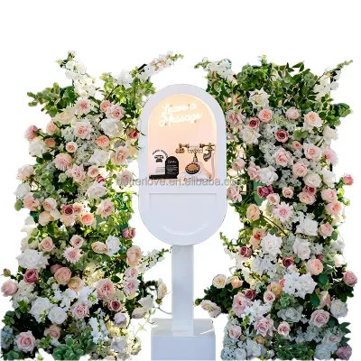 Retro Wrought-Iron Wedding Phone Booth Audio Intercom Guest Book Wireless LED Ambiance Decoration Indoor Outdoor Use Europe