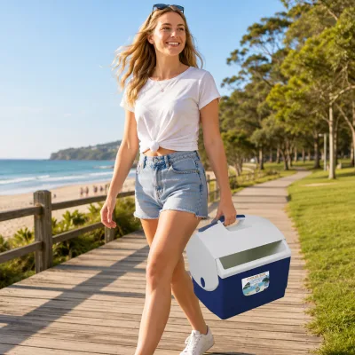 Factory Supply Premium PE Quality Waterproof Insulated Fieldbar Ice Chest Box 20 Cans 20L Tote Cooler Cooling Box