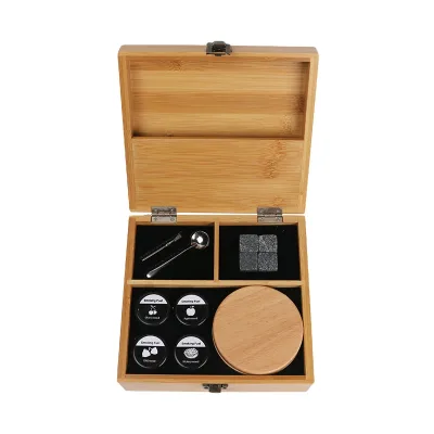 Luxury Whiskey Smoker Kit with Bamboo Box Old Fashion Smoker Kit Gift Set for Father Friends Colleagues
