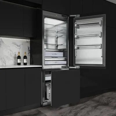 30 Inch Built in Refrigerator Stainless Steel Ice Maker Water Dispenser Energy Efficient Class 1 Apartment Household Fridge