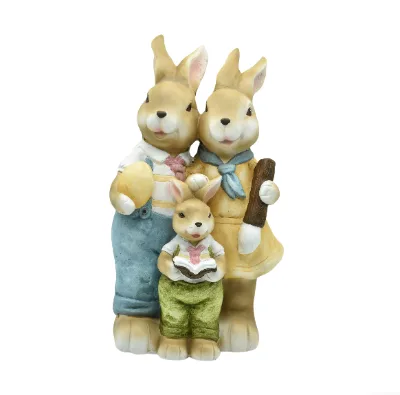 Custom Creative Garden Decoration Outdoor Garden Rabbit Resin Crafts Easter Decoration