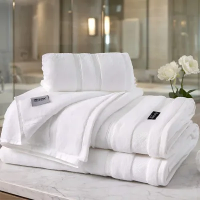 Mildew Proof Moisture Proof White Hotel Towel Special Process Treatment 100% Cotton Eco-friendly Luxury Quick-Dry Hypoallergenic