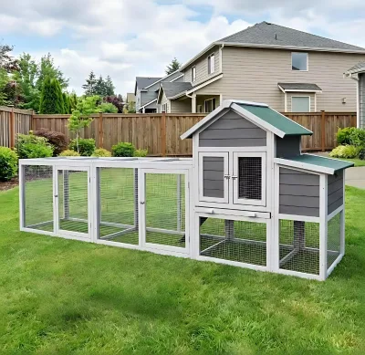 Large Eco-friendly Multifunctional Chicken Coop Run Outdoor Hen House Spacious Design Durable Wood Weather Resistant All-Season