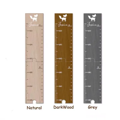 Wood Height Chart Growth Ruler for Baby Girl Gift