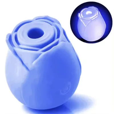 Rose Vibe Clitoral Sucking Vibrator with 10 Suction Modes Glowing in Dark Fully Waterproof for Women