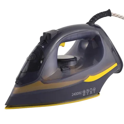 Steam Iron Portable Foldable Handle 2400W Household Fabric Electric Iron Ceramic Soleplate Fast-Heat for Clothes Ironing Sonifer