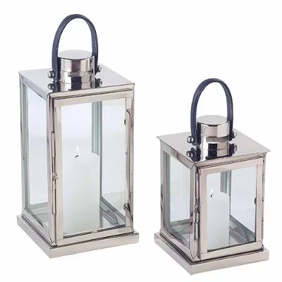 Gifts & Decor Large White Lantern Ivory Glass Candleholder Candle Lanterns