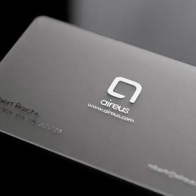 Silver Foil Matte Luxury Transparent Business Cards with Own logo