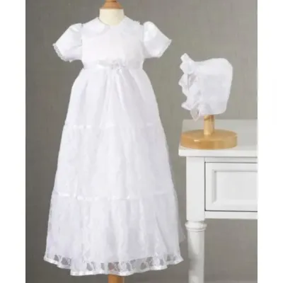 Girl White Glamorous Qute Princess Lace Dress With Short Sleeve Low Price