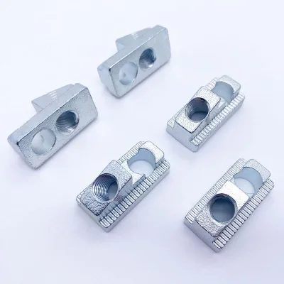 Minde 90 Degree Profile Connector, Slot 8, Carbon Steel, Zinc Plated, for Aluminum Profile Connection