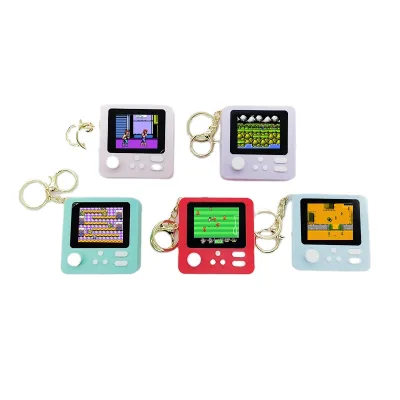 2.0 Inch 8 Bit 268 in 1 Wired Portable Handheld Mini Game Console Keychain Multi-Language Support 3 AAA Battery for Kids Gift