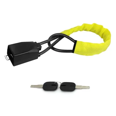 Seat Belt Buckle Lock Retractable Steel Cable Rope Lock Car Steering Wheel Anti-theft Lock