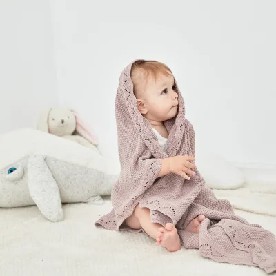 Luxury Sleeping Children'S Cashmere Travel Soft Knit Blanket Baby