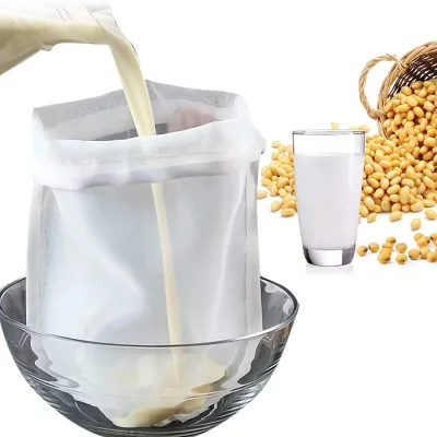 Customized Drawstring Nylon Filter Bag Milk Wine Filters Soy Milk Wine Strainer Bag