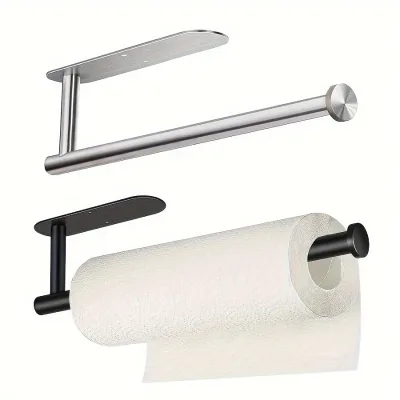 For Stainless Steel American Style Tissue Holder No-Drill Wall-Mounted for Bathroom and Kitchen Use