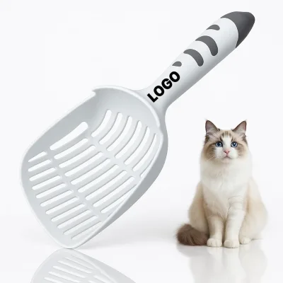 Print logo Cat Litter Scoop 4 Color Long Handled Litter Box Scooper Cute cat Litter Shovel Scoop for cat Filter Clean