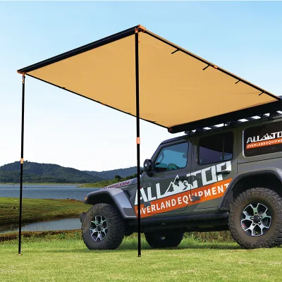Hot Sale 2.5*2.5m SUV/4x4/4wd Car Roof Top Tents for 3-4 Person Waterproof Portable Vehicle Side Awning with Poles