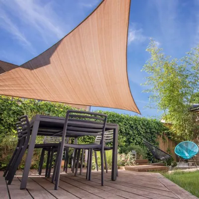 Ultra-Strong Anti-UV 120gsm-180gsm Triangle Shade Sail with Stable Structure, Perfect for Camping and Picnics
