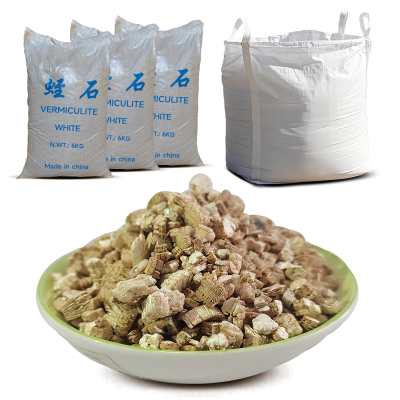 Chemical Vermiculite Bulk Granules Flake White Golden 1-3mm 2-4mm 3-6mm Fireproofing Vermiculite
