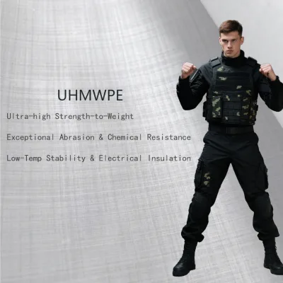 Ultralight 100g 200g UHMWPE Fabric UD Plate Flexible Durable Fabric for Industrial Applications