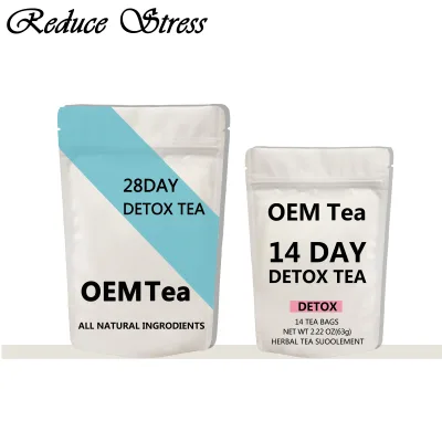 Daily Herbal Cleanse Detox Tea 28 Days for Slim Tea Bags Vitamins Sugar-Free Low-Fat Lotus Leaf Garcinia Cambogia Formula