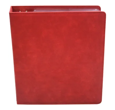 Custom 3-Ring Letter D Mechanism PU Storage Trading Card Binder Plastic PP A4 Document Storage for Graded Cards