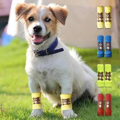 Heybo New Pet Socks Cute Design Cartoon Socks Non Slip Fall Off Leggings Dog Foot Cover Dog Socks