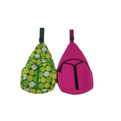 Custom Painting Portable Pickleball Paddle Case Sling Bag New Design Insulated Tennis Racket Cooler Bag for Sports