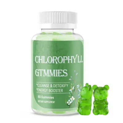High Quality Factory Chlorophyll Gummies Chlorophyllin Extract Gummy Candy Vitamin D Calcium Iron for Energy Booster Detoxify