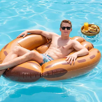 Giant Inflatable PVC Baseball Glove Pool Float 59.4 X 51.9 Inch Jumbo Children's Sports Themed Birthday Party Favors
