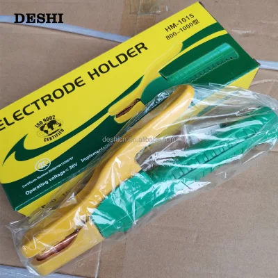 DESHI Welding Pliers 800A Anti-Scald Hand Welding Pliers Yellow Green Thickened Handle