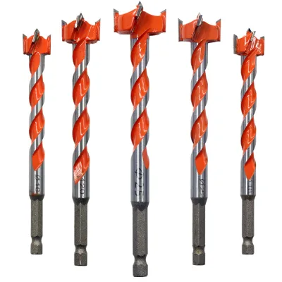 OEM Customizable 1/4 Hex Drill Bits Tungsten Carbide Wood Hole Saw Auger Opener DIY Metal Hinge Hole Drilling Bit Cutter for