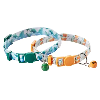 Hot Style Personalized Design Safety Buckle Separation Belt Bell Pet Collar Cat Collar
